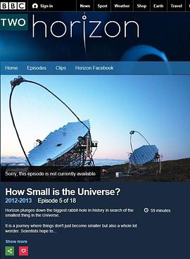 BBC地平线:宇宙何其小封面图